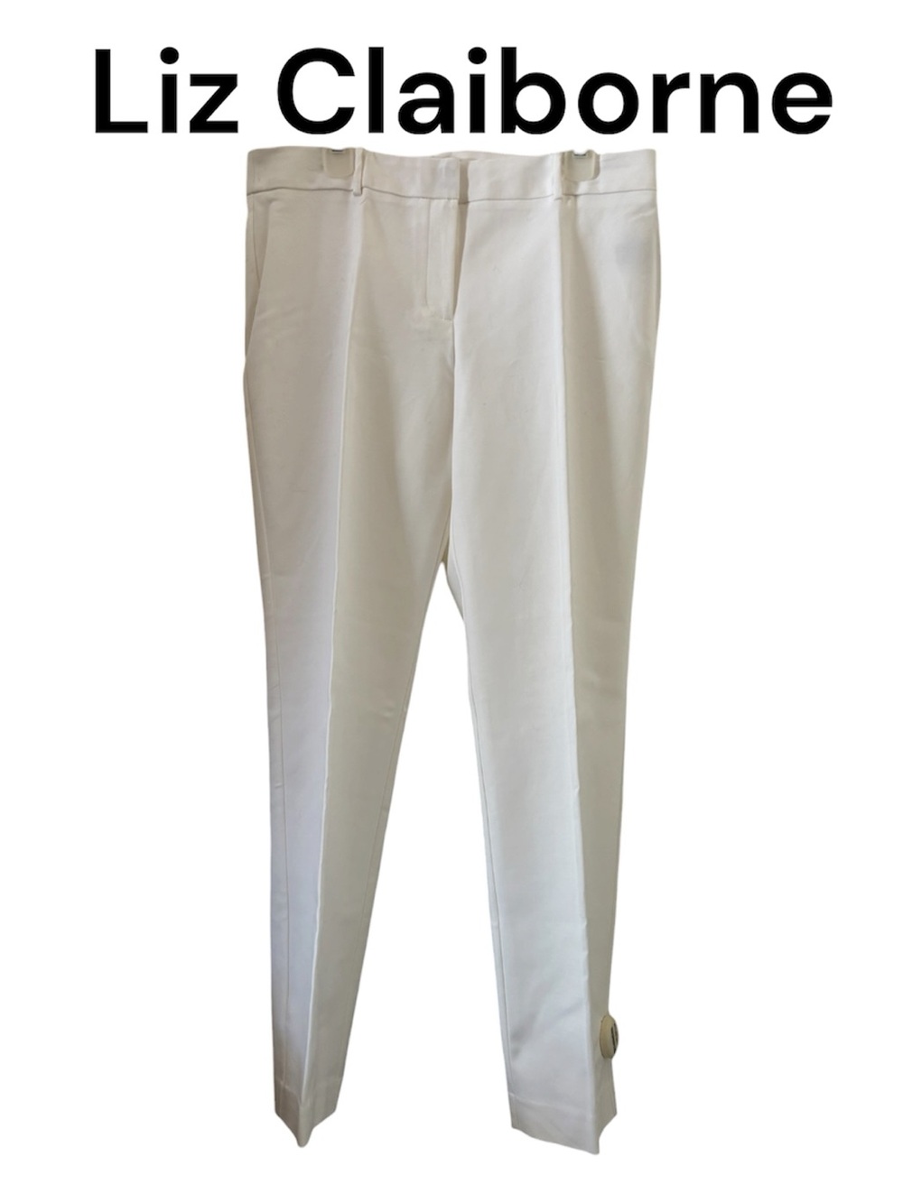 Liz Claiborne Women's White Skinny Tailored Pants NWT